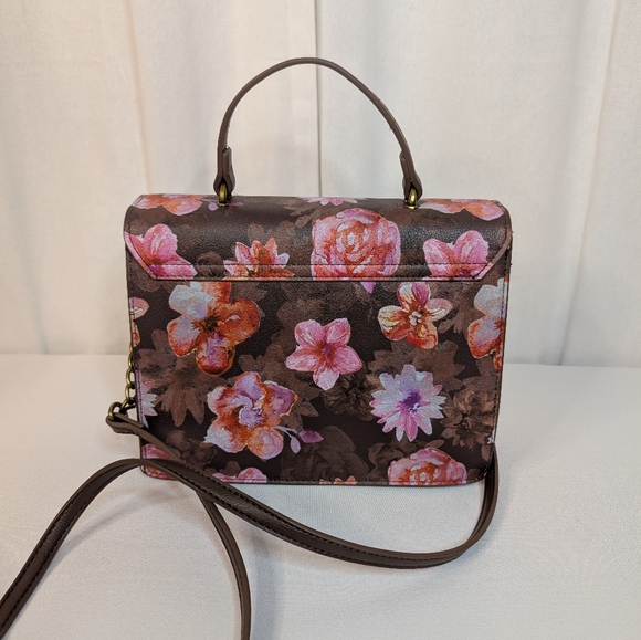 Betsey Johnson Crossbody Handbag  Brown Floral NWT - Picture 5 of 7